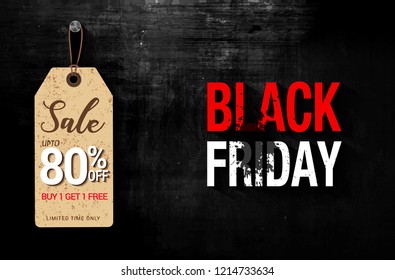 Black Friday Exclusive Vector with Tag special offers background