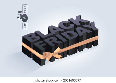 Black Friday eye catching sale banner. Vector illustration concept for web banner, social media banner, internet advertising, store branding and marketing material.