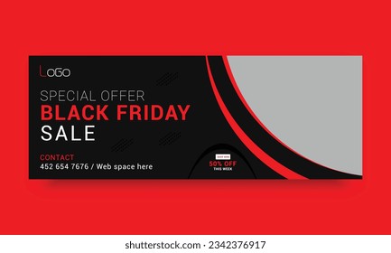 Black Friday Facebook cover template