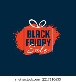black friday festival sale background with orange splatter vector 