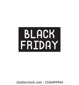 Black friday filled flat style icon. Marketing, shopping and sale  icon for websites, web design, mobile app.