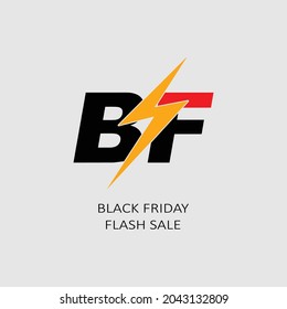 Black Friday Flash Sale Logo Vector