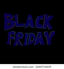 Black friday flat design with black background 