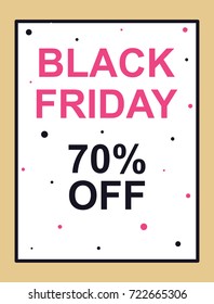 Black Friday. Flat design for printing promotional materials, advertising, posters, banners, sign boards. Vector illustration for sale, discount shop.