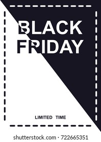 Black Friday. Flat design for printing promotional materials, advertising, posters, banners, sign boards. Vector illustration for sale, discount shop.