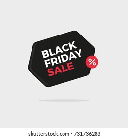 Black friday flat design sale badge - vector illustration for e-commerce website and on-line shopping