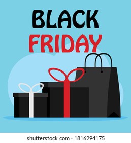 Viernes Negro en estilo de diseño plano