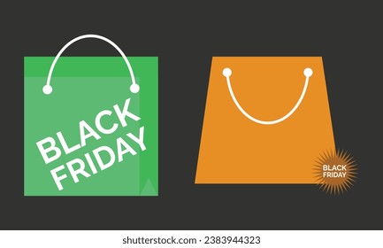 icono de la bolsa de compras del viernes negro, icono de la bolsa de compras del viernes negro.