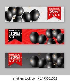 black friday. flat illustration of black friday poster. black friday template or banner 