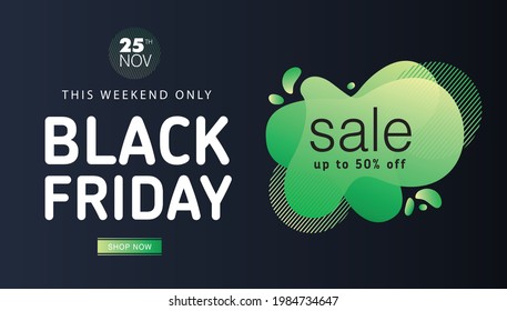Black Friday. Fluid abstract background. Vector.	
