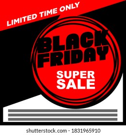 Black friday flyer and banner background vector