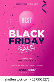 Black friday flyer design template vector design.