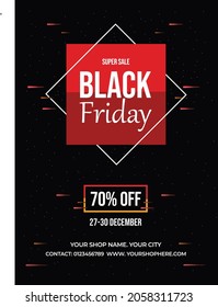 Black Friday flyer design template for your business