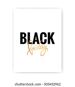 Black Friday. Flyer design template. Modern calligraphy for Black Friday sale