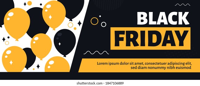 Black friday flyer. Black friday sale. Vector illustration