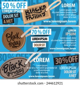Black Friday Flyer Template Set - Vector Illustration, Graphic Design, Editable For Your Design