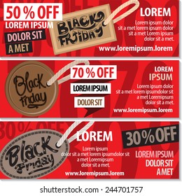 Black Friday Flyer Template Set - Vector Illustration, Graphic Design, Editable For Your Design