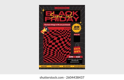 Black Friday Flyer. Vector illustration.