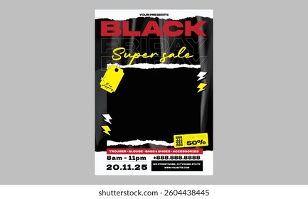 Black Friday Flyer. Vector illustration.