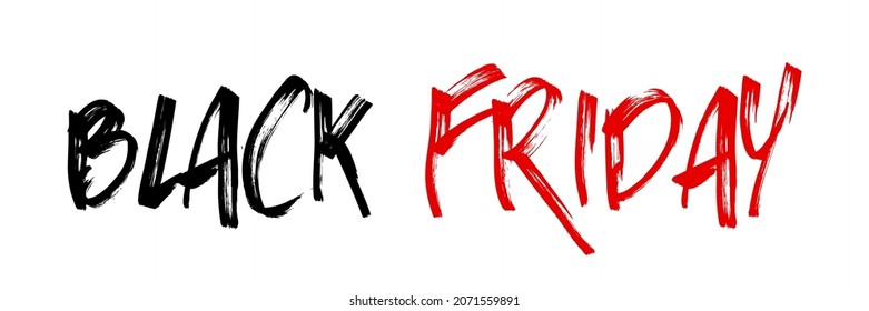 Texto del tipo de letra del viernes negro. Grabado de caligrafía para la venta del viernes negro. Tipo vintage de texto para logotipo, tipografía, banner y afiche. Diseño del tipo de letra para una oferta especial. Tarjeta de publicidad. Vector.