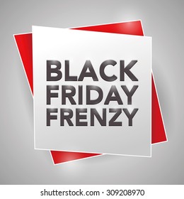 BLACK FRIDAY FRENZY, poster design element