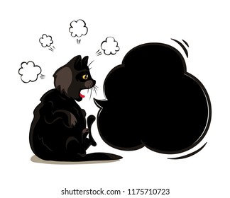 Black friday / Funny black cat surprised by discounts, vector illustration