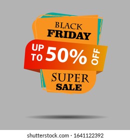 Black Friday Geometric Design Template.Discount Banner