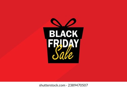 Vector de banner de regalo del viernes negro