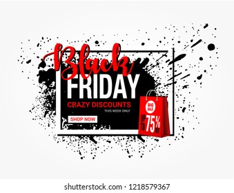 Black Friday gift box with Discount Background