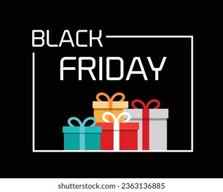 Black Friday And Gift Box Template