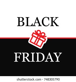 black Friday, gift box, vector illustration, seamless pattern