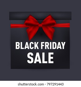 Black Friday gift box. Vector illustration