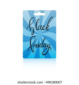 Black Friday Gift Card Template. Hand Written Lettering For Black Friday Sale. Modern Caligraphy