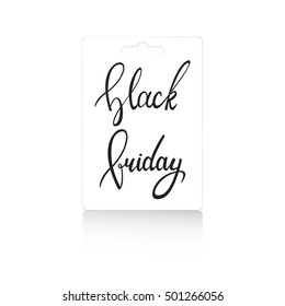 Black Friday Gift Card Template. Hand Written Lettering For Black Friday Sale. Modern Caligraphy