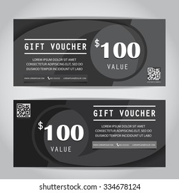 black friday gift voucher certificate coupon template, can be use for business shopping card, customer sale and promotion, layout, banner, web design. vector illustration