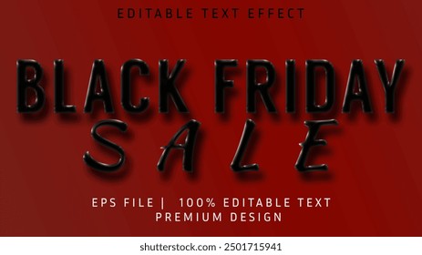 Black Friday Glossy and balloon style efect sale banner template 3d simple text with background. 3D Headline Text For Poster and Banner Background and Promotion Sale 