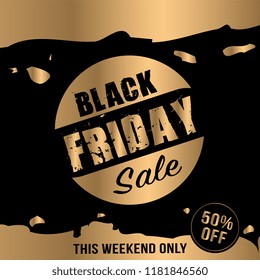 Black Friday gold Background