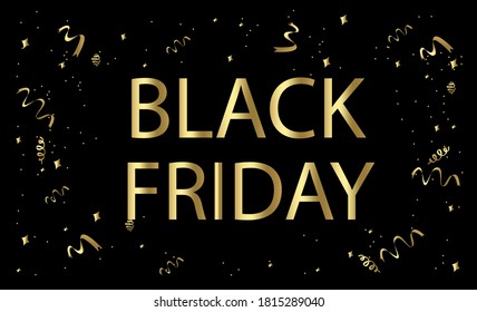 viernes negro con diseño de oro