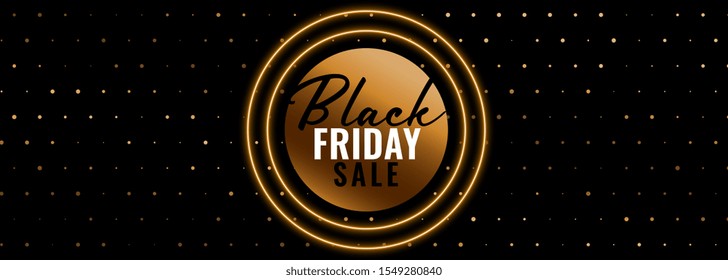 black friday golden sale banner design