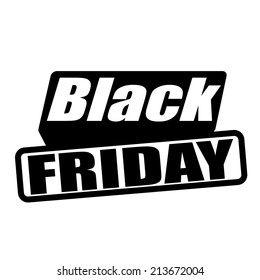 Black friday grunge rubber stamp on white, vector illustration