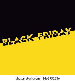 Black Friday half yellow black