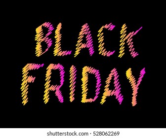 Black Friday. Hand Lettered. Modern Calligraphy
