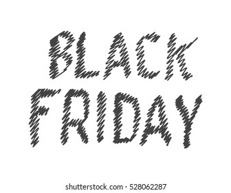 Black Friday. Hand Lettered. Modern Calligraphy