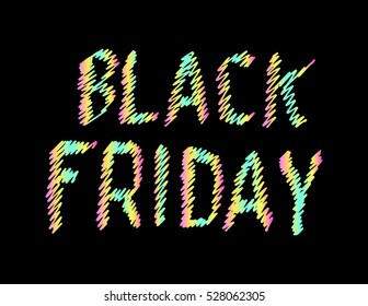 Black Friday. Hand Lettered. Modern Calligraphy