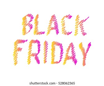 Black Friday. Hand Lettered. Modern Calligraphy