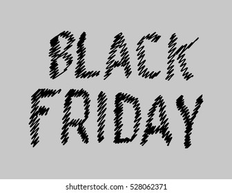 Black Friday. Hand Lettered. Modern Calligraphy