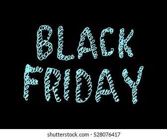 Black Friday. Hand Lettered. Modern Calligraphy