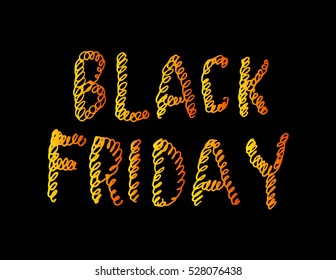 Black Friday. Hand Lettered. Modern Calligraphy