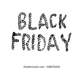 Black Friday. Hand Lettered. Modern Calligraphy