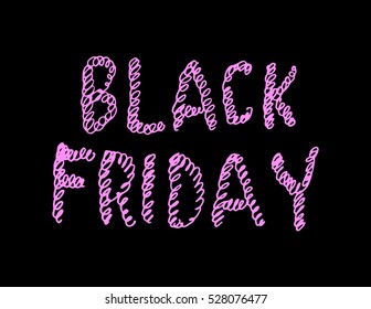 Black Friday. Hand Lettered. Modern Calligraphy